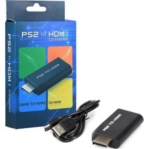 50PCS/lot Min For PS2 to HDMI 480i/480p/576i Audio Video Converter Adapter with 3.5mm Audio Output Supports ForPS2 Display Modes