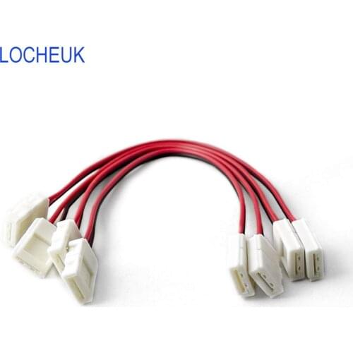 8mm LED Light Strip Connector LED PCB Adapter Connector for Single Color 3528 Length 6 Inch Any Angle RGB LED strip light