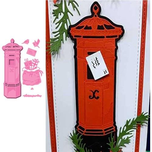 Retro VINTAGE POST BOX Metal Cutting Die Scrapbook Embossed Paper Card Album Craft Template Cut Die Stencils New for 2021 Arrive