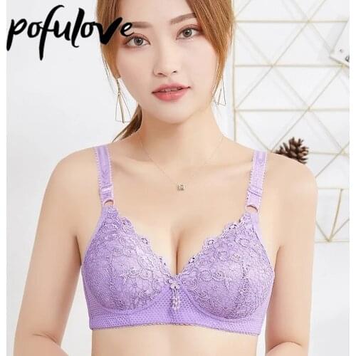 Sexy Push Up Bra Teen Girl Bralette for Small Breasts Gather Wireless Lace Bras Seamless Underwear Thin Women Floral Brassiere