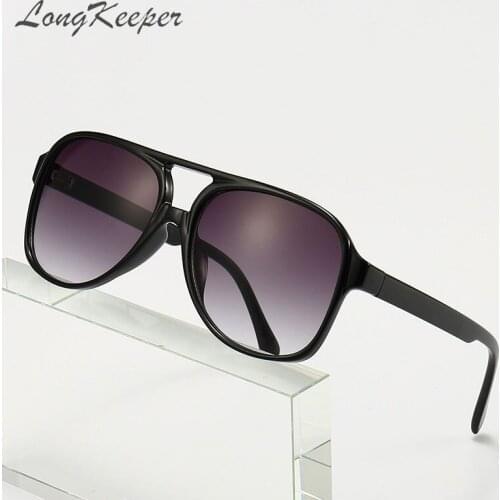 Vintage Retro Pilot Sunglasses For Women Classic Large Oversized Square Goggle UV400 Lunette De Soleil Femme