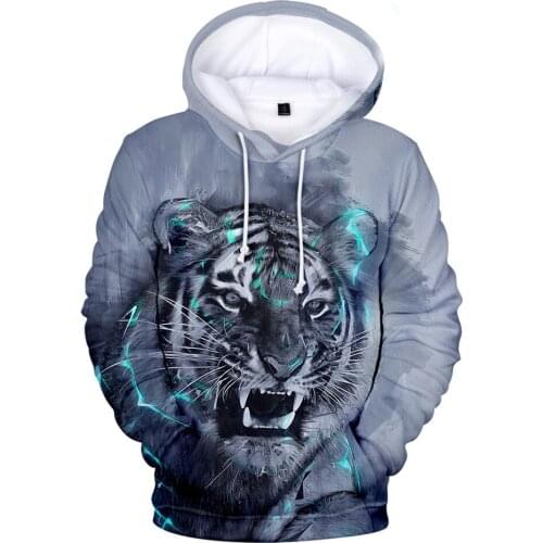 2020 Hot Sale Sweatshirt Men Women 3D Print Hoodies Animal pattern tiger Pullover Unisex Casual Creative Oversized Hoodies