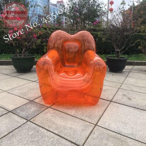 Outdoor Transparent Single Air Sofa Inflatable Lounger Fashionable Home Furniture Taking Portable for Outdoor or Swimming
