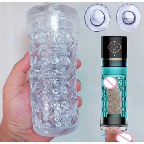 Water Bath Penis Enlargemen Pump vagina Accessories Sex Toy For Men Penis Extender Vacuum Pump Masturbator Cup Adult Erotic Toys