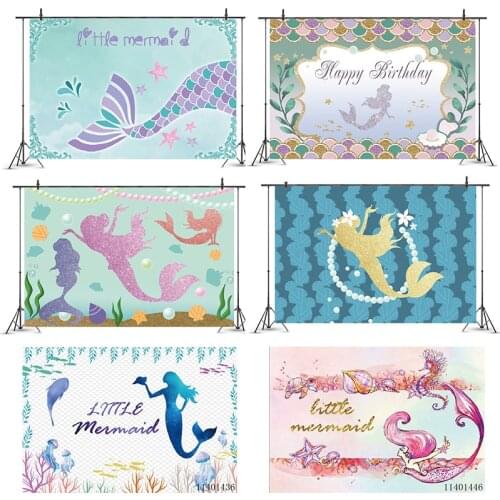 Mermaid Background Decoration For Kids Birthday Party Table-Skirt Tulle Tutu Tabke Skirt Decoration Baby Shower Ballon Supplies