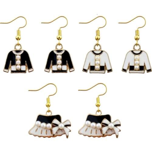2021 Funny Mini Simulation Clothes Bag Dangle Earring for Women Geometric Creative Fashion Dangle Earrings Jewelry Accessaries