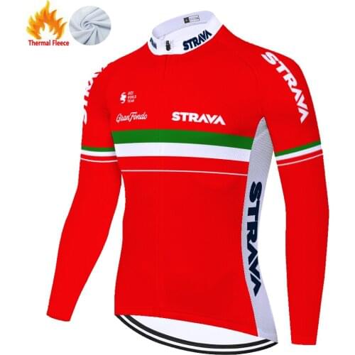 Strava Winter Thermal Fleece Джерси Велосипедная Masculino Chaqueta Maillot Hombre Camisa Ciclismo Cycling Jersey Men 자전거의류