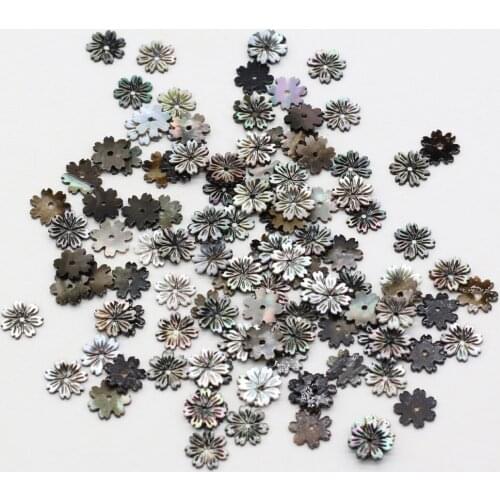 10/12mm Charm Shell Carved Bead New Design Natural Black Mother of Pearl Shell Loose Beads for Jewelry Making Craft DIY Supplies