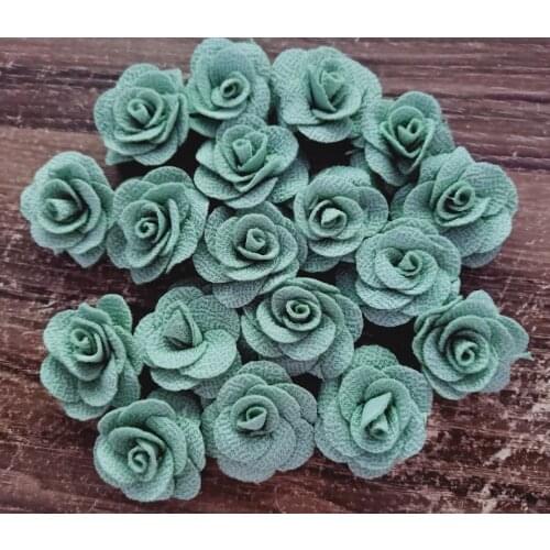 100Pieces/Bag Mint Green Size 4CM Fabric Rose Flower Handmade Cloth Flowers DIY Material Wedding Flower Hair Cloth Accessories