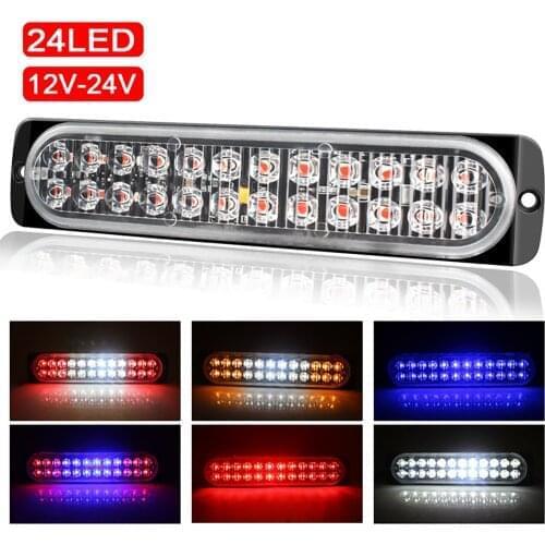 12-24V Car LED Double Row Emergency Strobe Light Bar Universal Warning Flash Lamp for Pickup Truck Car Off-road Motorcycle