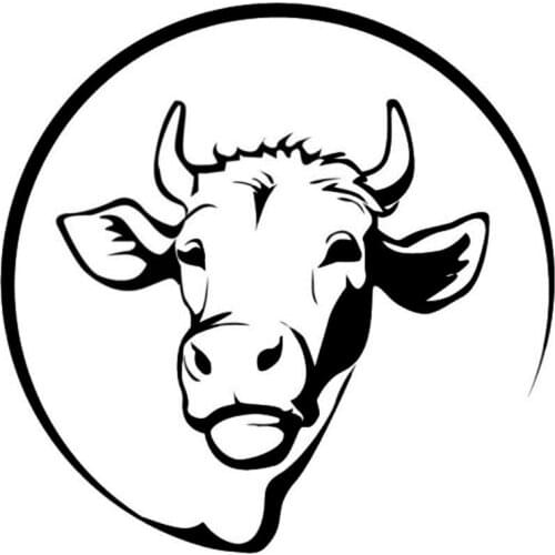 12.7*12.7CM Jersey Cow Pattern Art Vinyl Car Stickers Creative Truck Car Styling Decal Black/Silver S1-2642