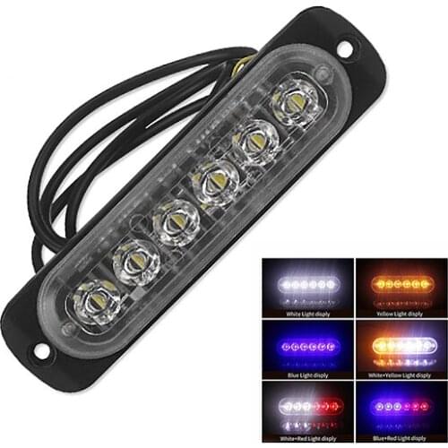 12V-24V 6LED Light Flash Emergency Car Vehicle Warning Strobe Flashing