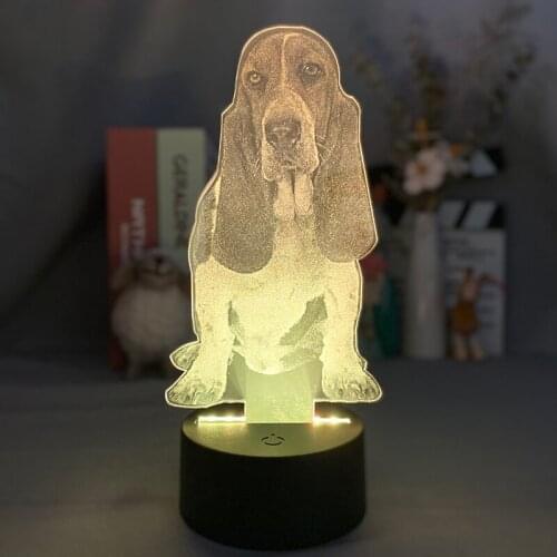 Cute Animal Dog Figure 3d Lamp Led Night Light Power by Usb for Bedroom Decor Nightlight Gadget Child Cool Manga Table Lamp