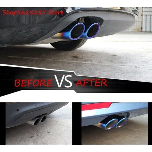 Car Tail Pipes For Volkswagen VW Touran 2018 2019 2020 Dedicated Exhaust Cover Modification Decoration