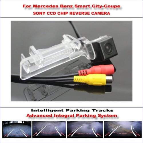 Car Intelligent Parking Tracks Rear Camera For Smart City Coupe 2012-2015 Reverse NTSC RCA AUX HD SONY CCD CAM