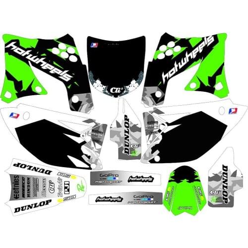 Free Customized Motorcycle 3M graphics stickers decals Kits For Kawasaki KX250F KXF250 2009 2010 2011 2012 For Kawasaki 250 KXF