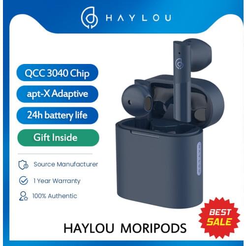 Haylou MoriPods Qualcomm QCC3040 HiFi Wireless Earphone Bluetooth V5.2 Headset Apt Adaptive AAC Earbuds 4 Mics Noise Reduction