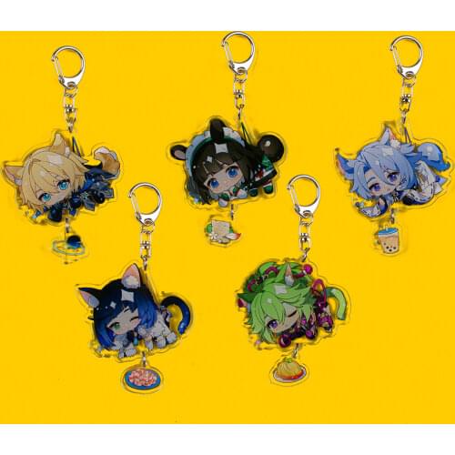 Genshin Impact Kujo Sara Aloy Sangonomiya Kokomi Raiden Shogun Slime Keychain Cosplay Acrylic Key Chain Pendant Keyring Prop