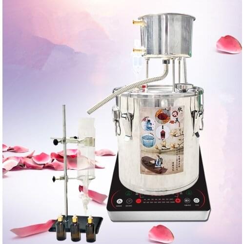 22L/36L/55L Food Grade Stainless Steel Essential Oil Extraction Hydrolat Distiller Home Brewing Equipment DIY Bar Tool