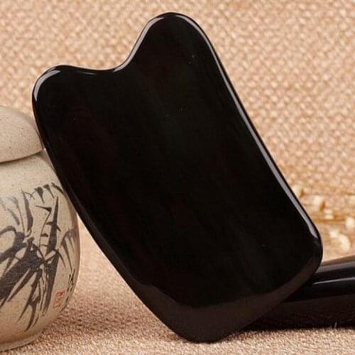 Guasha tool Gua Sha Acupuncture Massager Natural Ox Horns Scrapping Massage Plate Board Back Face Body Slimming Beauty Massage