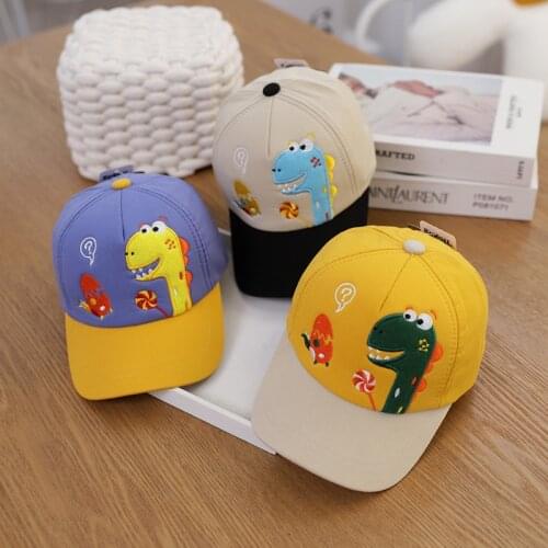 Cute Cartoon Dinosaur Baby Baseball Cap Outdoor Baby Boys Girls Sun Hat Kids Children Snapback Hat Toddler Beach Cap