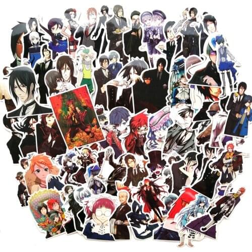 70 Pcs/Set Anime Black Butler Stickers for Kids Luggage Laptop Motorcycle Skateboard Bicycle Stationery Kuroshitsuji Stickes