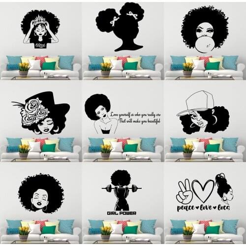 Housewares Tribal African Woman Wall Decal Vinyl Wall Stickers Home Decor Living Room Mordern Design Wall Art Mural Gym Sport