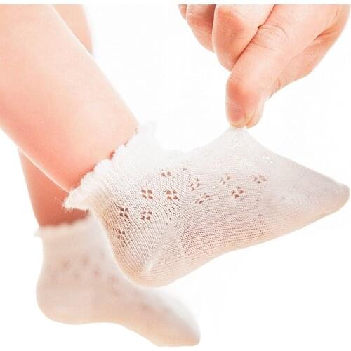 5Pairs/lot 0-2Y Baby Socks Summer Cotton 3D Cartoon Animal Kids Socks Girls Mesh Cute Newborn Boy Toddler Socks Baby