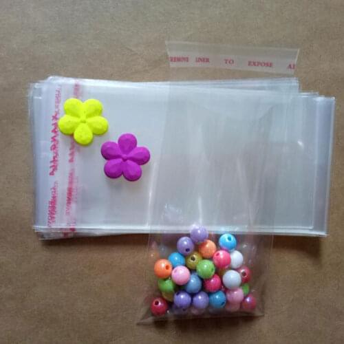 1000pcs/ OPP Poly Self Sealing Plastic Clear Cellophane Bags Transparent Self Adhesive Seal Plastic Bags for Gifts Packaging Bag