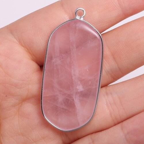 Natural Stone Pendants for Jewelry Making Diy earring necklace Bracelet accessories Charms Reiki Healing Gift Size 23x43mm