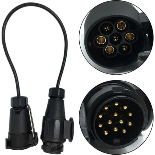 Adapter Connector Car Accessories Connector Plug 13 Pin to 7 Pin Trailer Light Extension Adaptor Socket Plug Caravan Towing