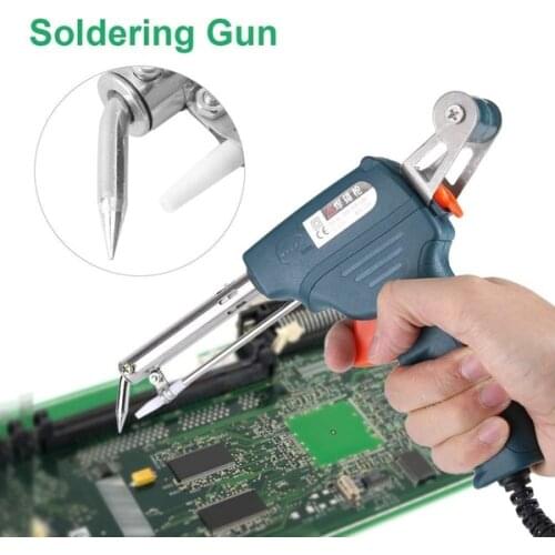 60W Hand-held Internal Heating Soldering Iron Electric Temperature Tool Auto Welding Adjustable Automatic Feed Solder Tool Kit