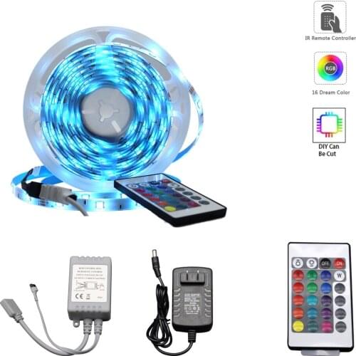 LED Light Strips IP68 Infrared Remote control RGB 5050 Flexible Lamp Tape Diode TV Background Lighting luces LED
