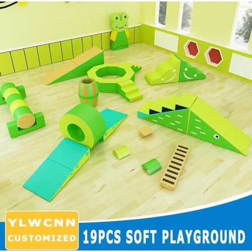YLWCNN Kids Soft Play Set Toys Outdoor/Indoor Playground Park 19PCS Customization INA20201021