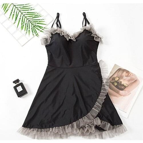 STAERK Womens One Piece Sports Swimwear Athlete Sport Swimsuit Printed Bikini Race Back Beach Wear Bathing Suit BLACK