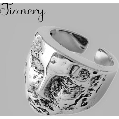 Summer Bohemian Ethnic Sculpture Portrait Ring For Women Female Fashion Finger Rings Korean Rings Girl Party Gift Gothic Jewelry