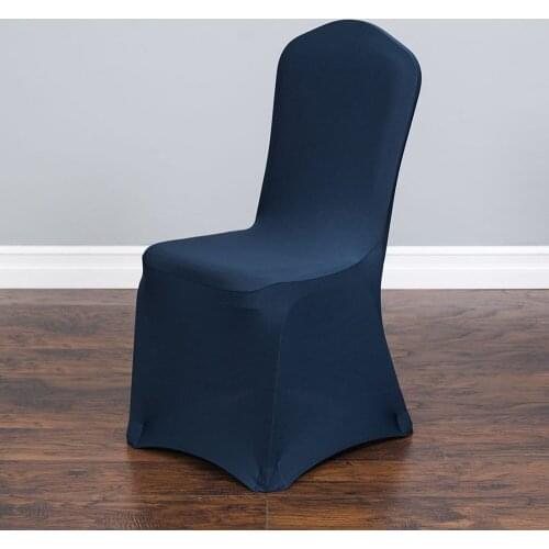 100Pcs Navy Blue Stretch Indoor Chair Cover For Wedding/Party Universal Banquet Hotel Decoration Free Shipping