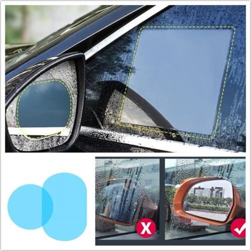 2PCS/Set Anti Fog Film Car Mirror Waterproof Rainproof Window Film Tools Anti Fog Film Anti Rain Smart Film For Cars
