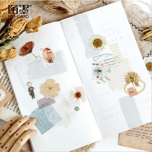 30packs/lot Kawaii Flower Poem Diary Stickers Scrapbooking For Decoration Album Diary Children Stationery Wholesale