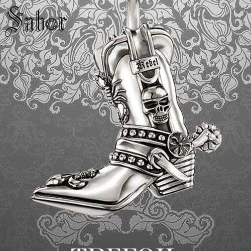 Biker Boot Pendants Fashion Jewelry silver color Blackened Punk Gift For Women Men Boy Girl Fit Necklace 2020 New Hippie thomas