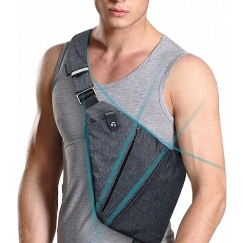 Brand Men Travel Business Fino Bag Burglarproof Shoulder Bag Holster Anti Theft Security Strap Digital Storage Chest Bags
