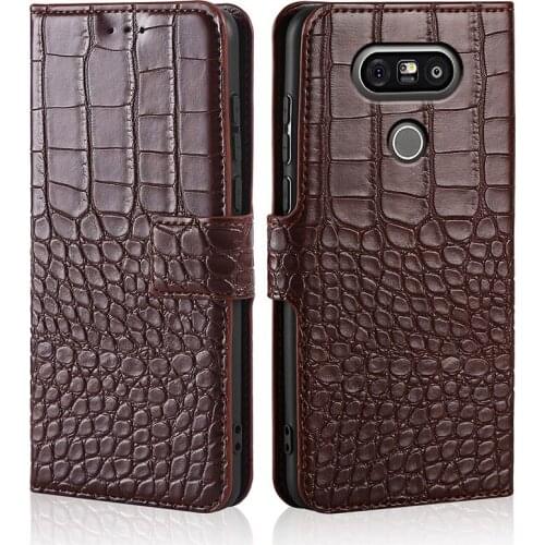 Phone Case for LG G5 SE Lite H850 VS987 H820 LS992 H830 US992 Case Wallet Crocodile Texture Leather Book Design Phone Coque