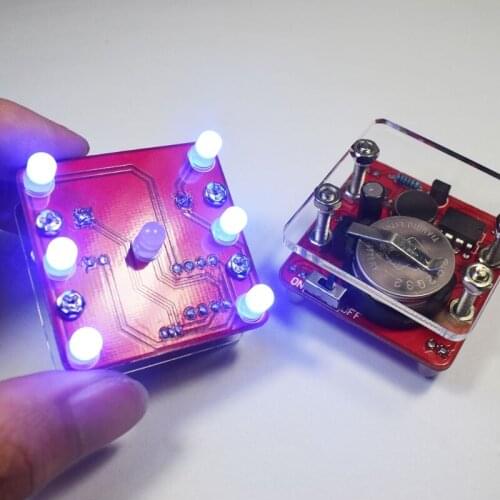 DIY Swing Shaking LED Dice Kit with Small Vibration Motor Diy Electronic Kits