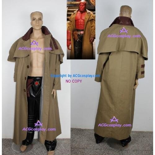 Hellboy hell boy Golden Army cosplay costumes canvas and faux leather made include the belts and bag ACGcosplay