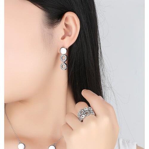 Exquisite Hollow Zircon Stud Earrings Small Circle Round Crystal Earring For Women Females Wedding Engagement Jewelry Accessory