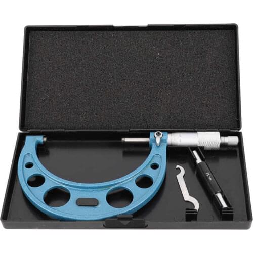 Micrometer Spiral Outside Measuring Calipers Mechanical Structure Locking Device 75-100mm