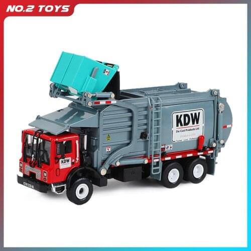 CONUSEA 1:24 Alloy Construction Engineering Vehicle Caterpillar Rubbish Truck Tractor Model Toys for Boys Car Collection