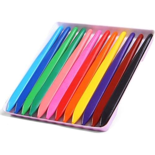Fashion 36 Colors Triangular Crayons Safe Non-toxic Triangular Colouring Pencil for Students Kids Children