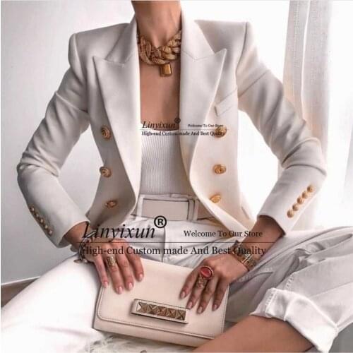Fashion Women Suits Fashion Ladies Business Blazer Casual Banquet Party Prom Female Suit 2 Piece Sets (Jacket+Pants) Custom Made