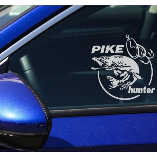 For Window Decoration Auto Fish Decals Car-styling 14.5cm*15cm Creative Fishing Silhouette Pattern Car Sticker